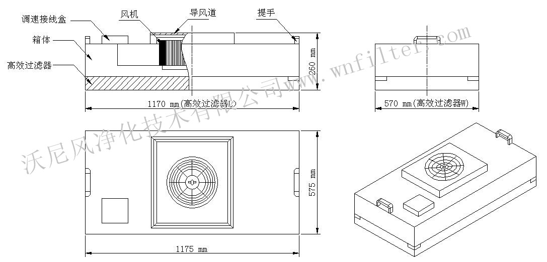杭州FFU层流罩EBM风机过滤机组结构图