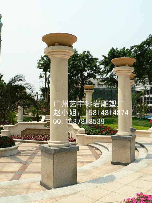 罗马柱 砂岩柱子 罗马柱 砂岩柱子
