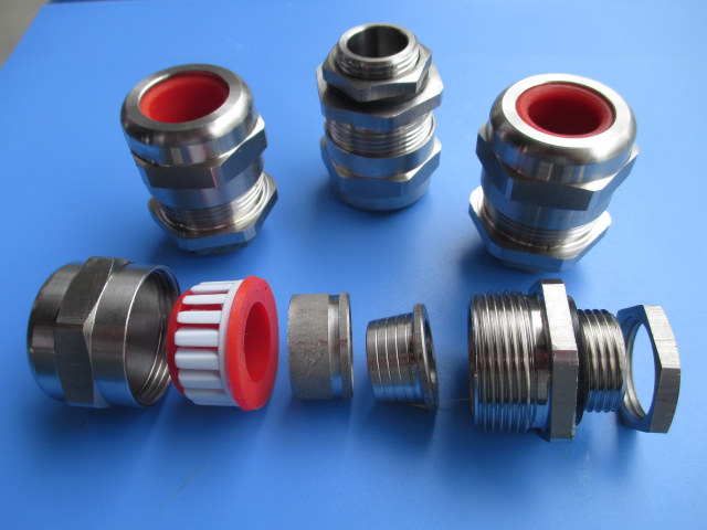 不锈钢铠装隔爆电缆固定头M50