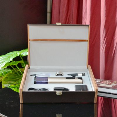 春季新款智能电动不绣钢红酒开瓶器定制Logo商务礼品套装  酒具  尊贵礼品