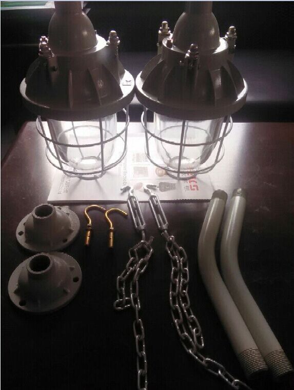 吸顶式隔爆型防爆灯BAD581-Z仓库防潮隔爆型防爆灯  带网罩防爆灯  防爆节能灯  吊链防爆灯