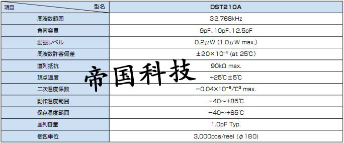 DST210A爱普生石英贴片晶振  石英晶振  KDS晶振  手机晶振