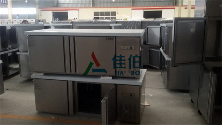 卧式厨房冰柜 食堂厨房工作台 冷冻工作台  不锈钢保鲜工作台  平台雪柜定做  平冷操作台