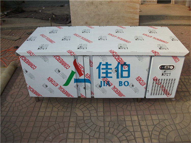 卧式厨房冰柜 食堂厨房工作台 冷冻工作台  不锈钢保鲜工作台  平台雪柜定做  平冷操作台