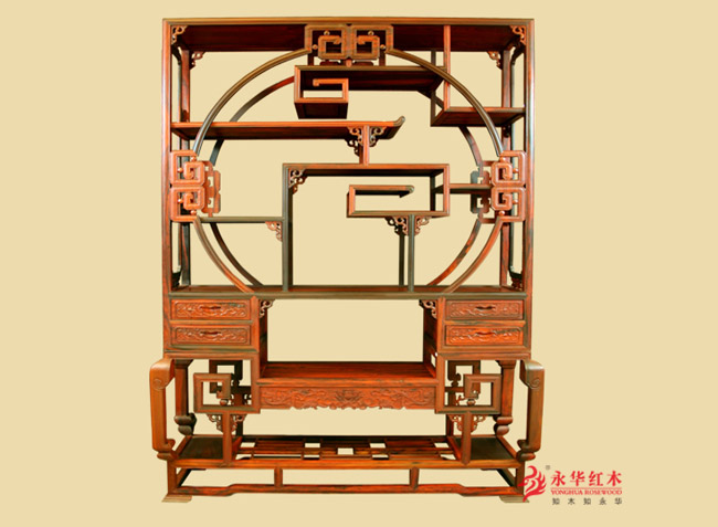 红木博古柜&永华高档客厅红木家具-广东番禺  红木柜  古典红木