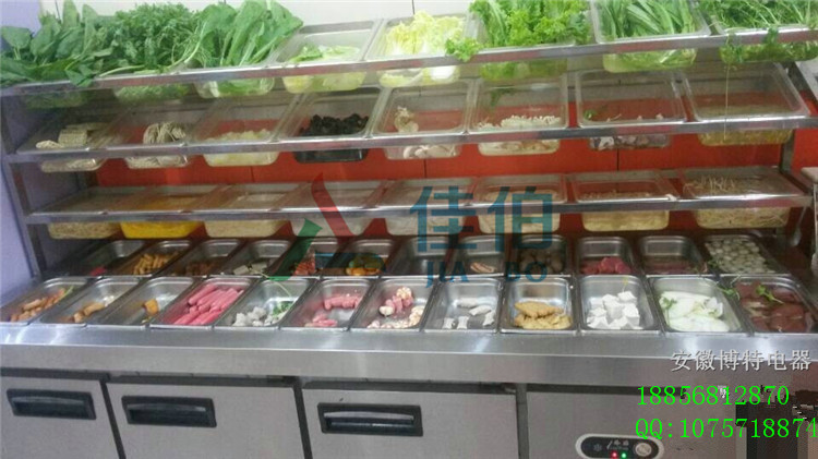 凉菜展示柜 佳伯凉菜柜 凉菜柜定做价格  麻辣烫点菜柜  自助餐点菜柜  自助餐台定做