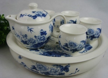 陶瓷茶具高档手绘青花陶瓷茶具 精品陶瓷茶具  家居用品茶具  家居礼品茶具  高档陶瓷茶具