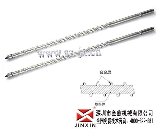 东莞注塑机螺杆厂金鑫定做各种型号现货原装  注塑机配件  螺杆料筒