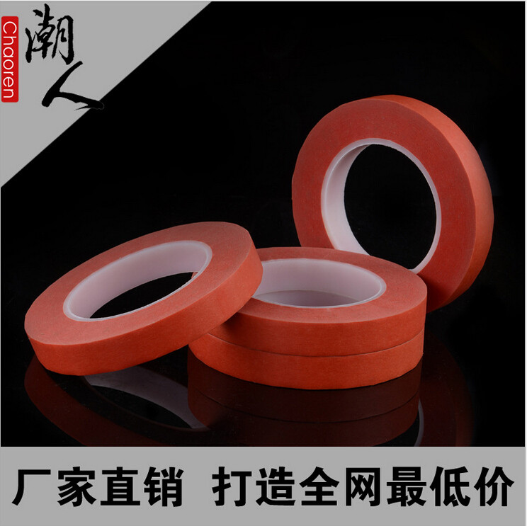 厂家直销批发高温红美纹胶带订制胶带  厂家直销美纹胶带  美纹胶带订制批发