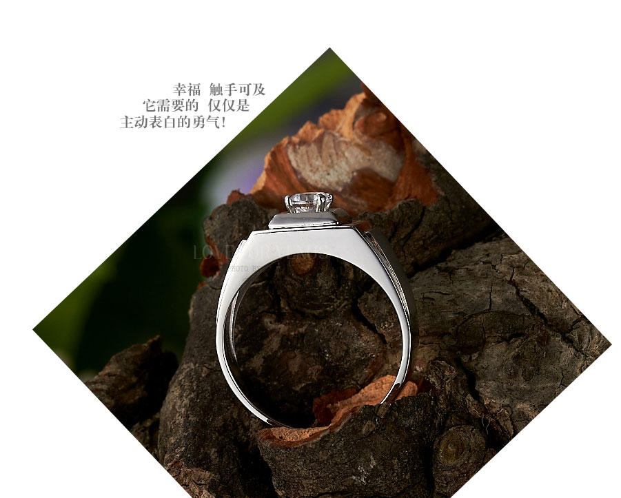 乐维斯一生只送一人的戒指-FOREVER-钻石男戒  钻戒定制  实名定制