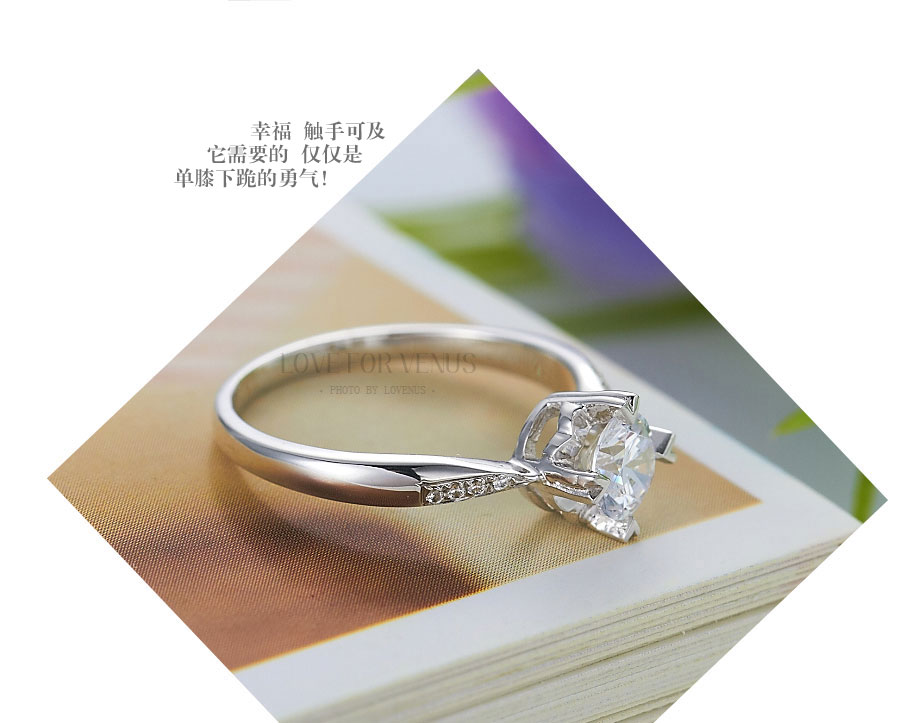 【乐维斯】18K白金 30分 爱的奥妙-豪华钻石女戒  钻戒定制