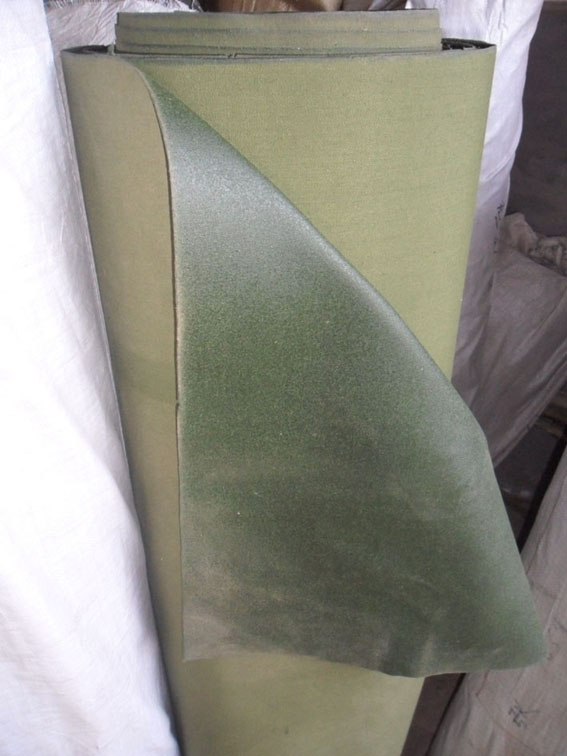 军绿色有机硅单面刮胶帆布篷布苫布  防水