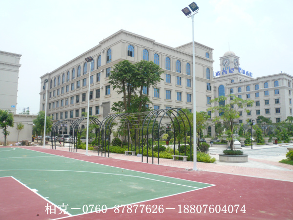 厂家直销篮球场灯柱送货安装 丛化照明灯杆高度与规格可定做  篮球场灯柱安装  篮球场灯杆高度