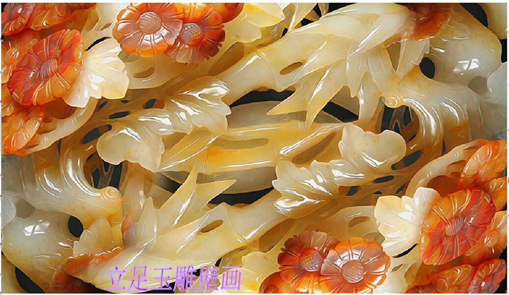 独家研制豪华水晶玉石背景墙