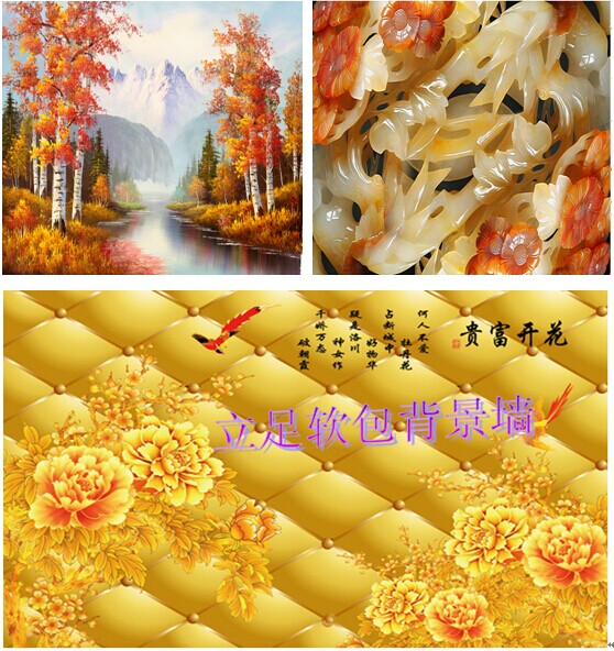 独家研制豪华水晶玉石背景墙