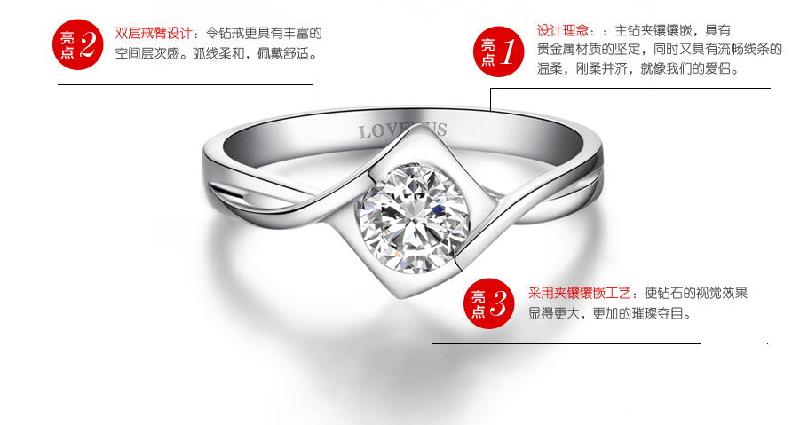 【乐维斯】：爱巢-求婚钻戒  钻戒定制  钻石定制