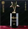 品牌展览活动纪念奖杯 优秀品牌水晶奖杯 高档合金黑水晶奖杯