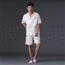 宽松舒适版型全棉高档桑拿服 洗浴专用汗蒸短袖浴衣 桑拿男套装