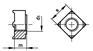 焊接四方螺母 Square weld nuts