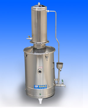 不锈钢电热蒸馏水器(断水断电自控)  不锈钢电热蒸馏器  断水自控蒸馏水器  不锈钢蒸馏水器