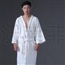 厂家供应酒店纯棉睡衣浴袍  男女同款白色桑拿沐足浴袍 可绣L