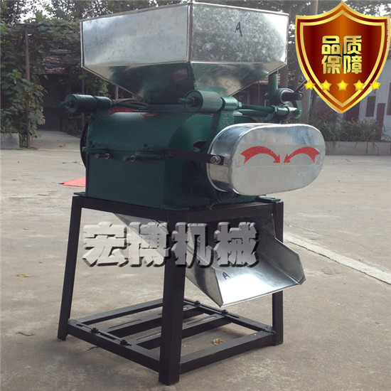 出口挤扁机 最新大豆轧扁机 河北对辊挤扁机