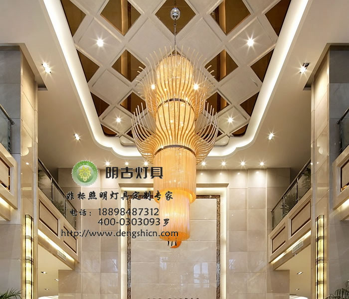 售楼中心灯具，售楼部水晶灯，展销中心灯具，灯具定制设计