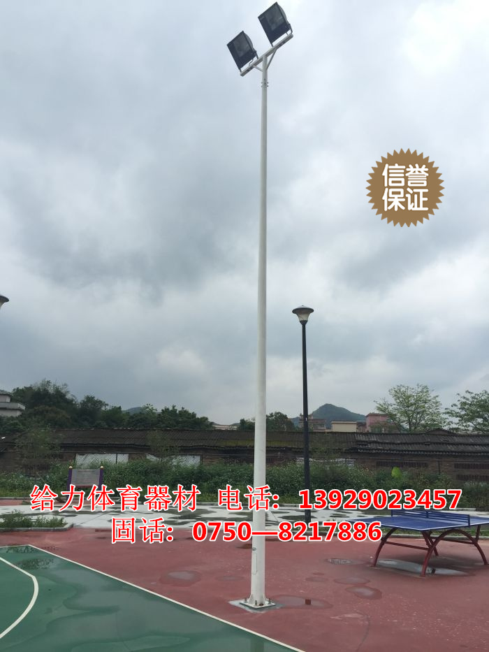 中山学校球场灯杆安装 体育馆室内灯杆照明 广场灯杆图片