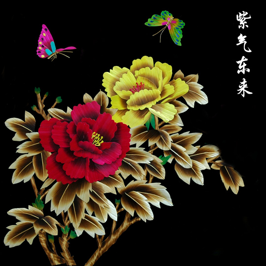 西安麦秆画：陕西哪里有供应畅销的陕西麦秆画紫气东来