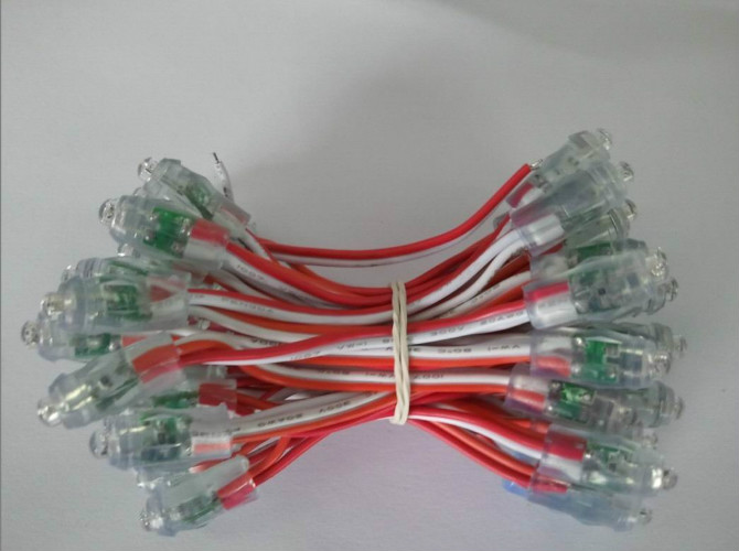 9mm穿孔灯 F5灯珠红光 LED外露灯 5V灯串 发光字灯  5v灯串  LED灯  9mm灯串