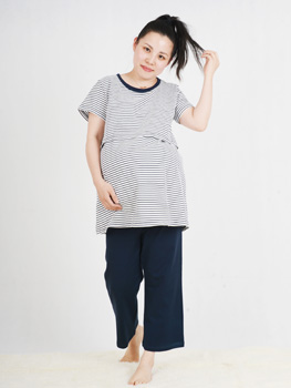 纯棉孕妇哺乳家居服套装月子服生产贴牌加工厂  孕妇家居服