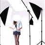 批发摄影棚摄影灯套装单灯头摄影柔光箱顶架灯三灯快装摄影器