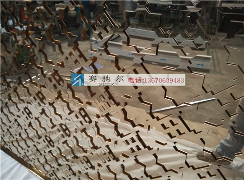 酒店不锈钢黑钛墙饰隔断  酒店不锈钢背景墙  专卖店不锈钢隔断
