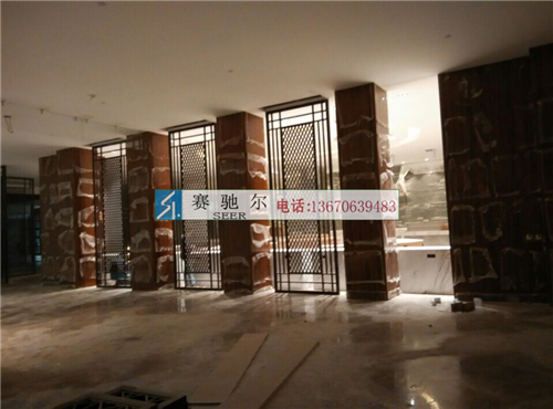 商场不锈钢隔断墙 不锈钢店面装饰  专卖店门面隔断