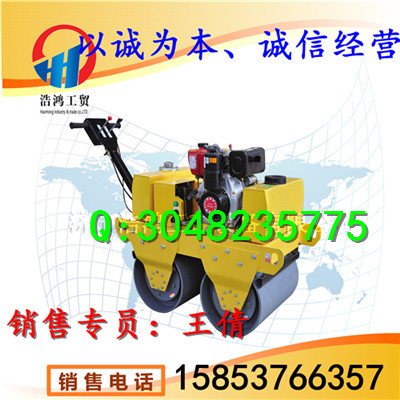 双轮沟槽压实机图片 手扶小型双轮压路机&nbsp;&nbsp;小型压实机