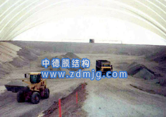 煤场充气膜建筑，煤场气膜建筑，找>中德膜结构<