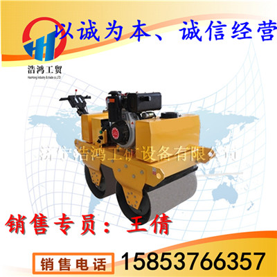好评不断的手推两轮轧道机 小型道路压土机 小型压实机