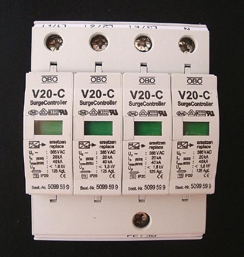 V20-C/2-385V-40KA/2P过压保护器&nbsp;&nbsp;OBO