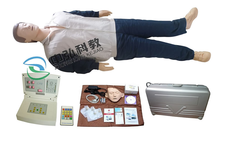 高级电脑心肺复苏训练模拟人（RF摇控器），心肺复苏模型演练版  带遥控心肺复苏人  遥控器配置模型人  心肺复苏模型人