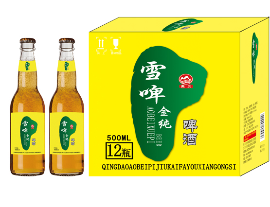 雪啤金纯啤酒500毫升大瓶装招商玉门|敦煌代理  厂家低价位招商代