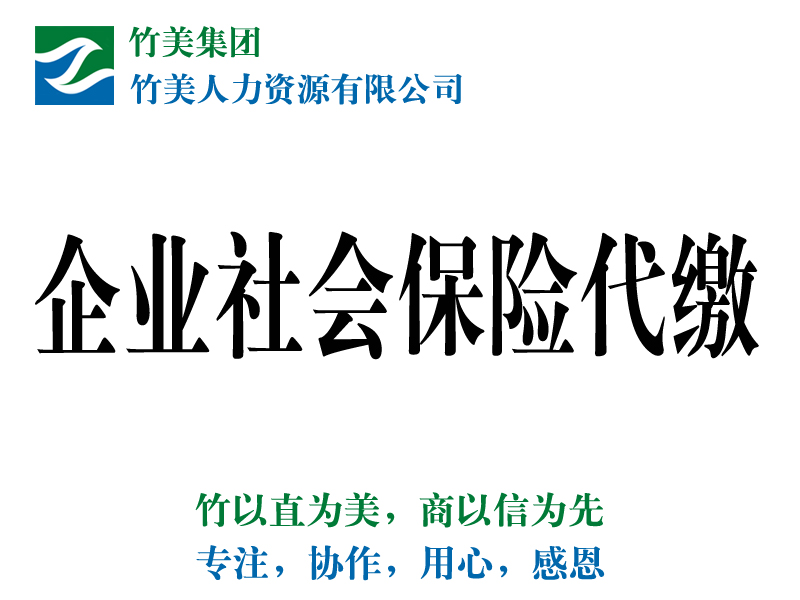 優(yōu)質(zhì)的社保 正規(guī)的企業(yè)社會保險代繳就在竹美人力資源
