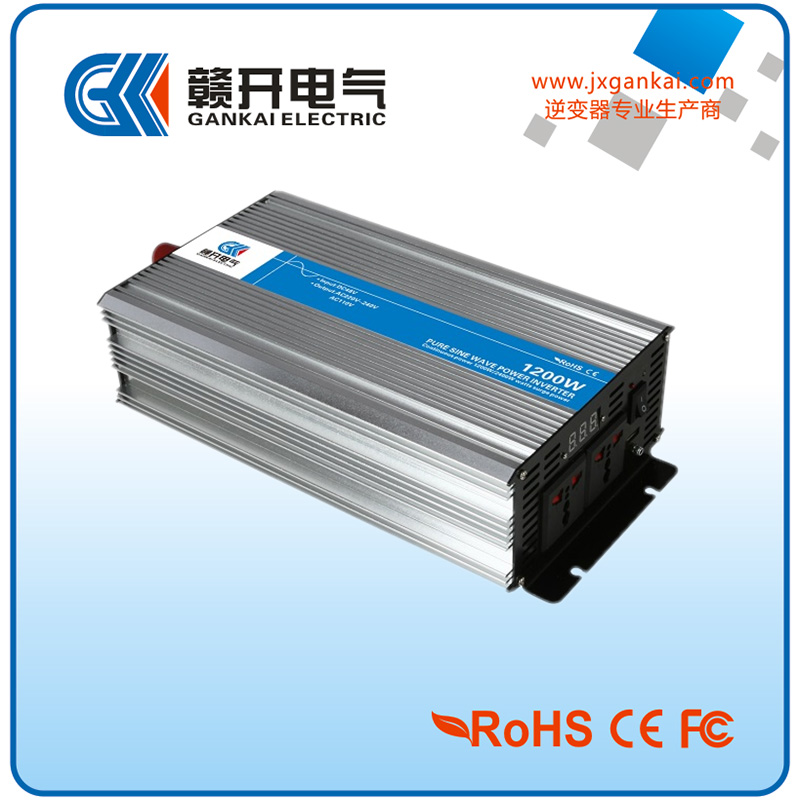 1200W纯正弦波12V转220v LED数显 风光互补  逆变器