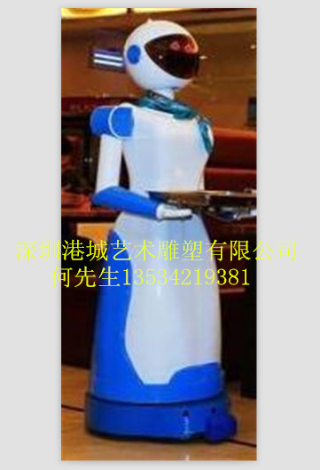 主题餐厅玻璃钢机器人雕塑
