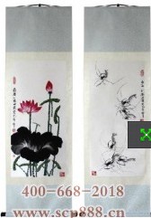 白石嫡传荷虾真迹