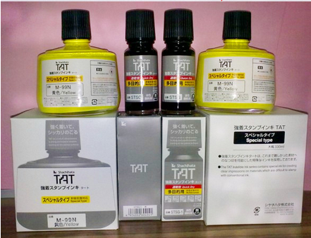 日本旗牌TAT工业 万能不灭印油STSG-1 环保速干油墨  原装正品印油  环保速干擦不掉