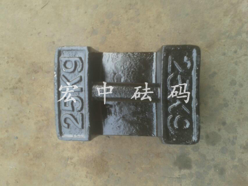 厦门25kg铸铁砝码-25公斤电梯配重块1吨价格  25公斤标准砝码  25kg电梯砝码  锁型砝码