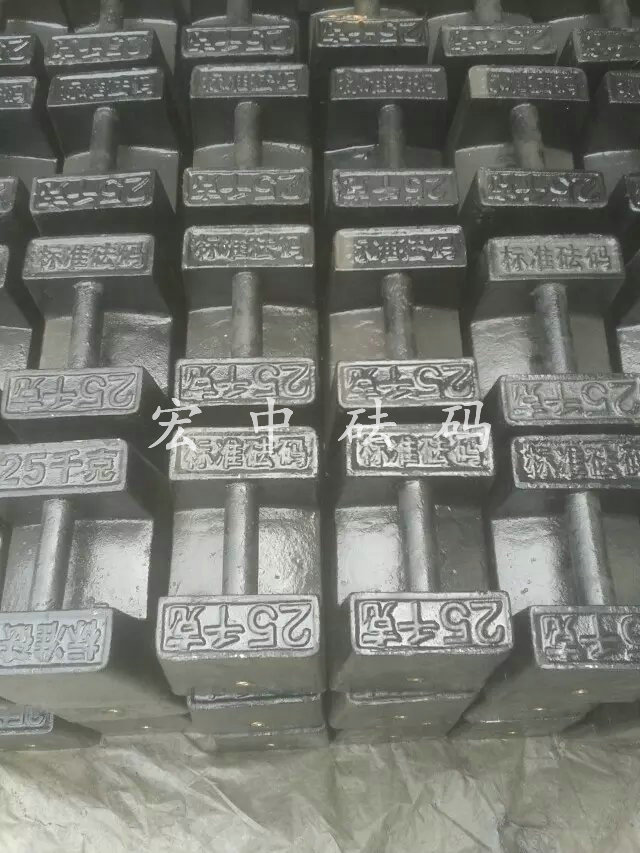 搅拌站配重20kg标准砝码+25公斤电梯检测铸铁砝码  配重砝码  25公斤铸铁砝码  20kg配重砝码