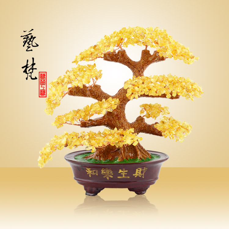 艺梵家居装饰树脂工艺品和乐生财树家居装饰品摆件节日新年礼品