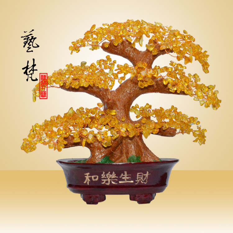 艺梵家居装饰树脂工艺品和乐生财树家居装饰品摆件节日新年礼品