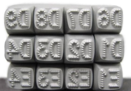 高品质小写钢字码、超硬小写钢字母、钢字冲、钢号码